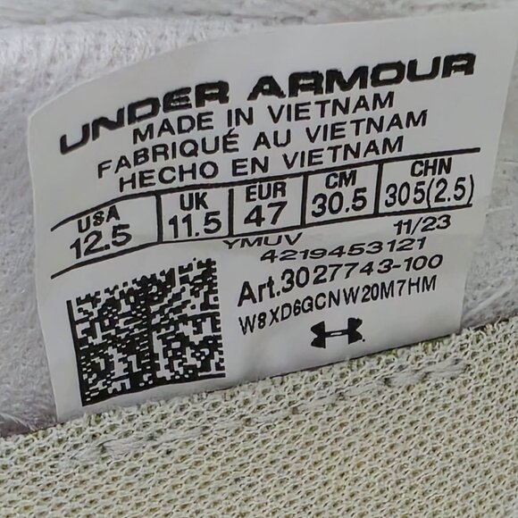 Under Armour Soccer Cleats White Chrome Studs Men’s US 12.5 / UK 11.5 / EU 47 NW - Picture 2 of 9